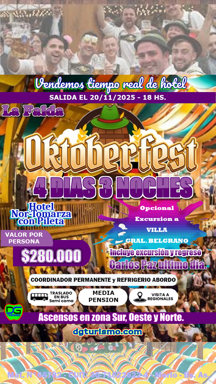 3 Noviembre La Falda - Oktober Fest